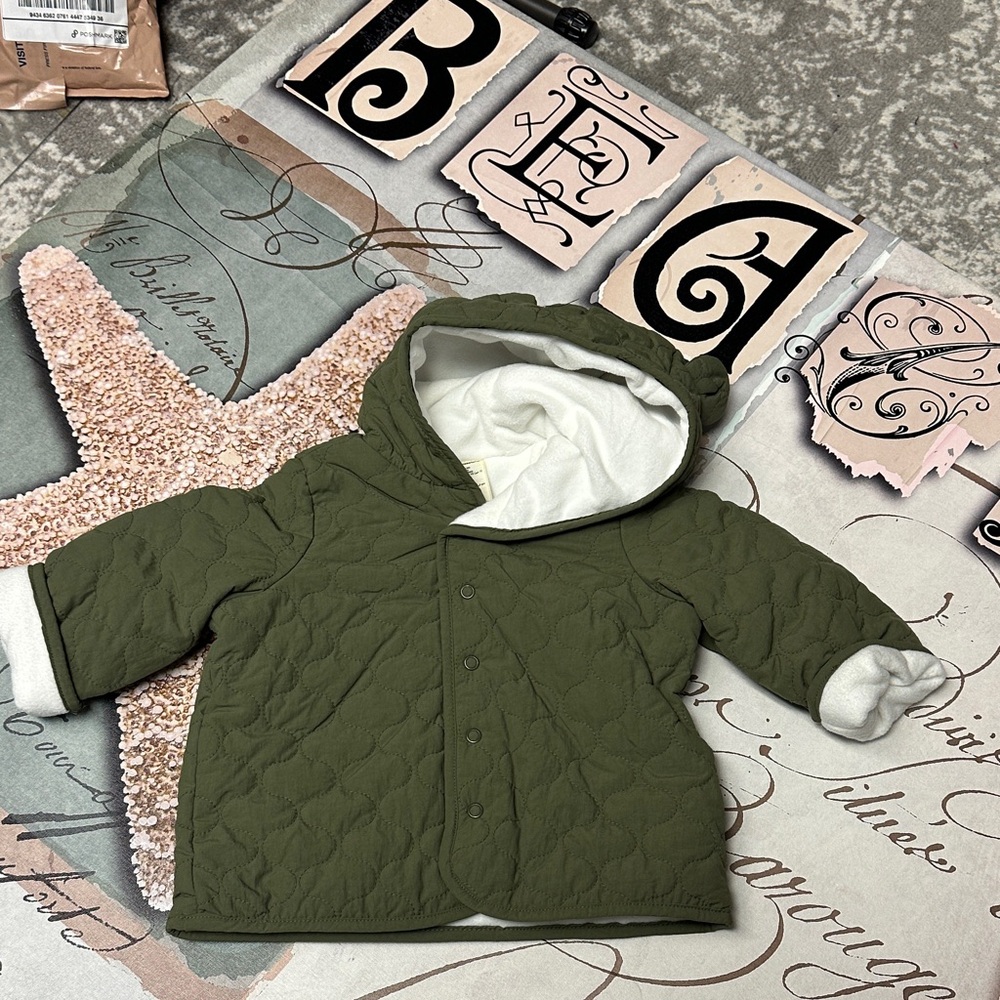 ❣️5|$25❣️First Impressions Olive Green Quilted Jacket
🆕